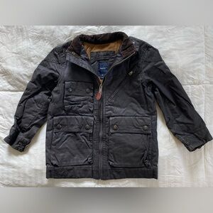 Gap Kids brown chore jacket waxed cotton XS